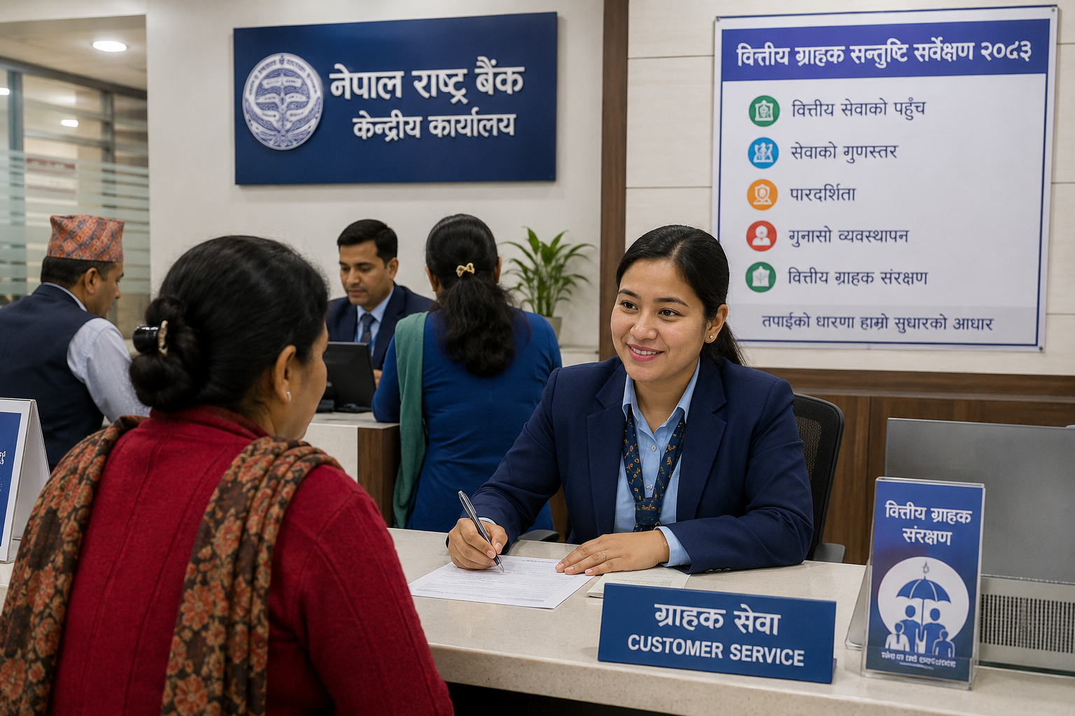 बैंक तथा वित्तिय संस्थाका ग्राहकको सन्तुष्टिको स्तर मापन हुने